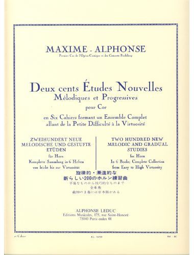 200 Nuevos Estudios Vol.2 Trompa - Maxime Alphonse - Ed. Alphonse Leduc