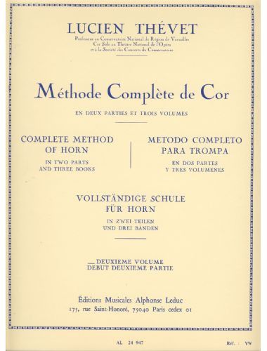 Metodo Completo Vol. 2 Trompa - Thevet - Ed. Alphonse Leduc
