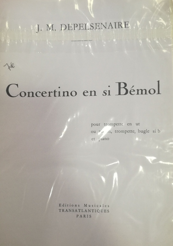 Concertino Sib Trompeta Y Piano - Depelsenaire - Ed. Transatlantiques