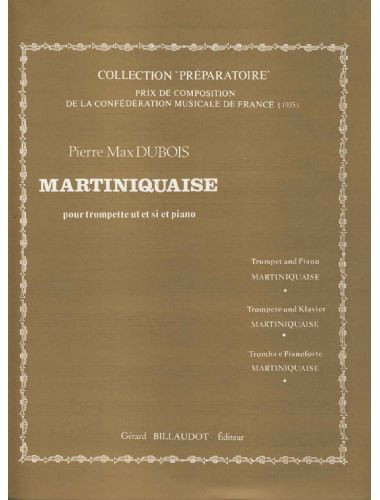 Martiniquaise Trompeta Y Piano - Dubois - Ed. Billaudot