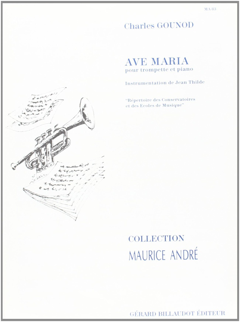 Ave Maria Trompeta Y Piano (Rev. Thilde)  - Gounod - Ed Billaudot