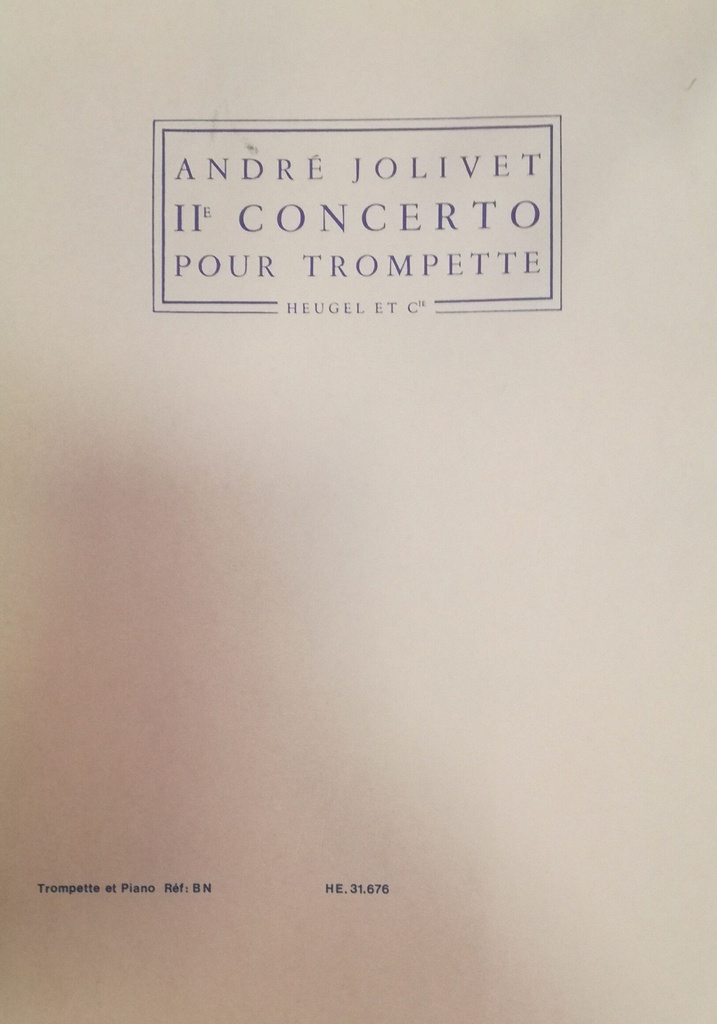 Ii Concierto Trompeta Y Piano - Jolivet - Ed. Heugel