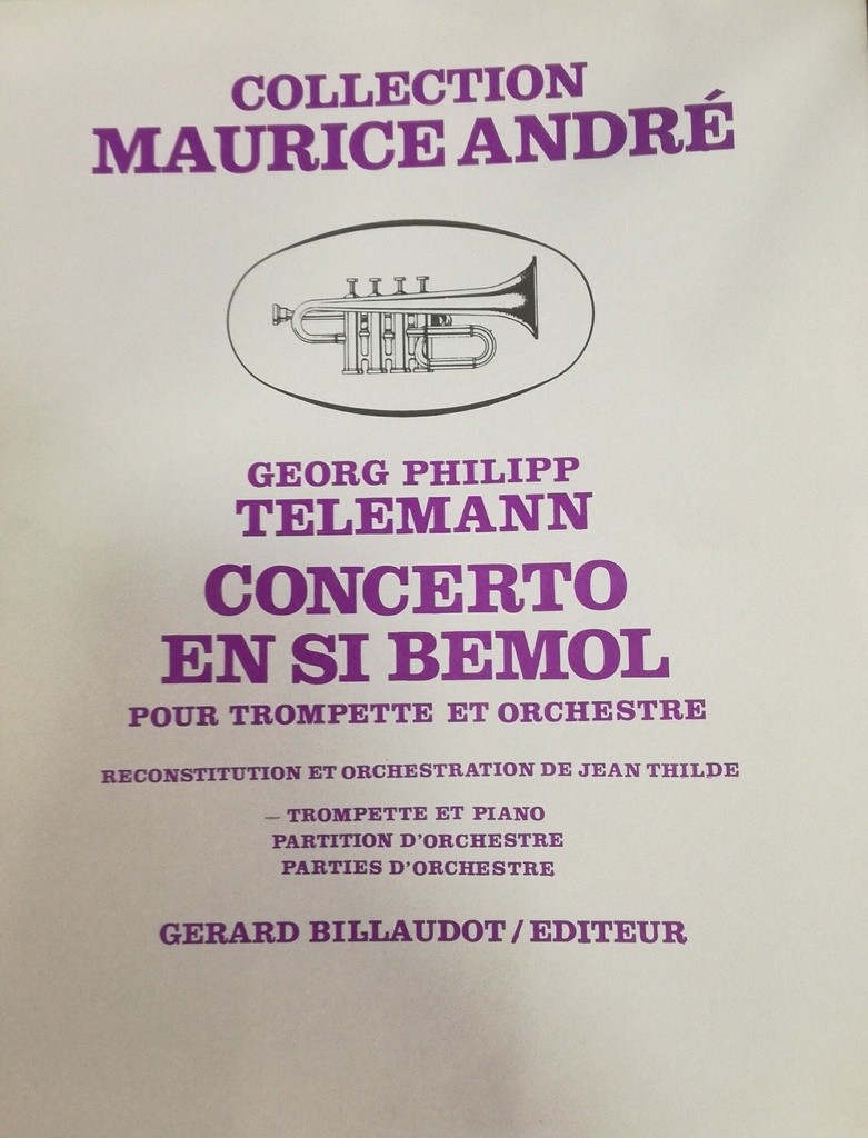 Concierto Sib Trompeta Y Piano (Rev. Thilde) - Telemann - Ed. Billaudot