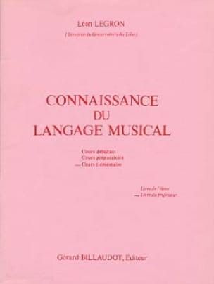 Conocimiento Del Lenguaje Musical Curso Elemental (Profesor) - Legron - Ed. Billaudot