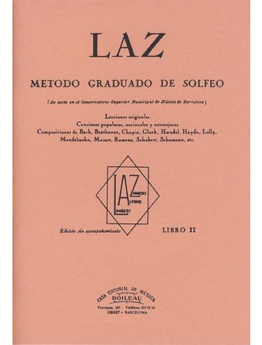 Metodo Graduado De Solfeo Vol.2 - Laz - Ed. Boileau