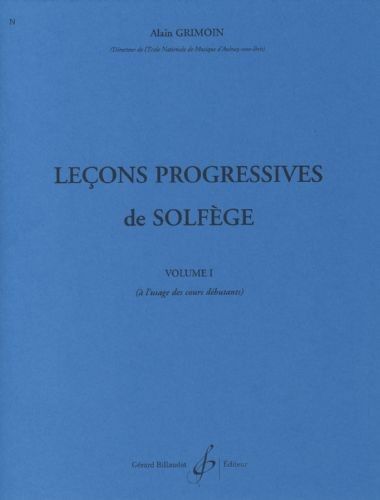 Lecciones Progresivas De Solfeo Vol.1 Debutante - Grimoin - Ed. Billaudot