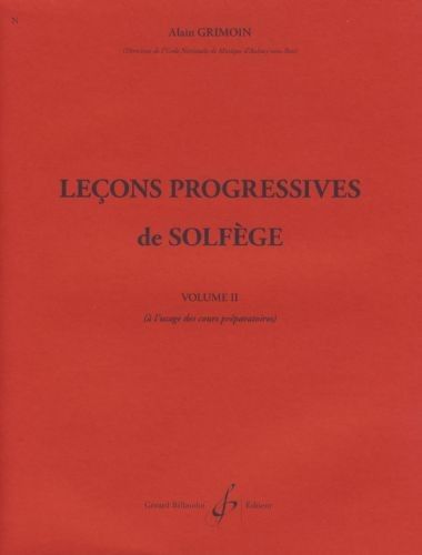 Lecciones Progresivas De Solfeo Vol.2 Preparatorio - Grimoin - Ed. Billaudot