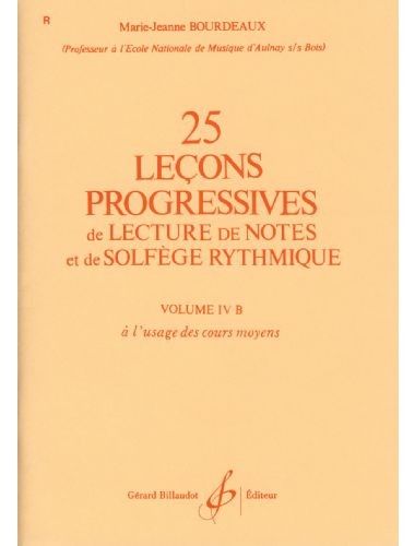 25 Lecciones Progresivas Vol.4b - Bourdeaux - Ed. Billaudot