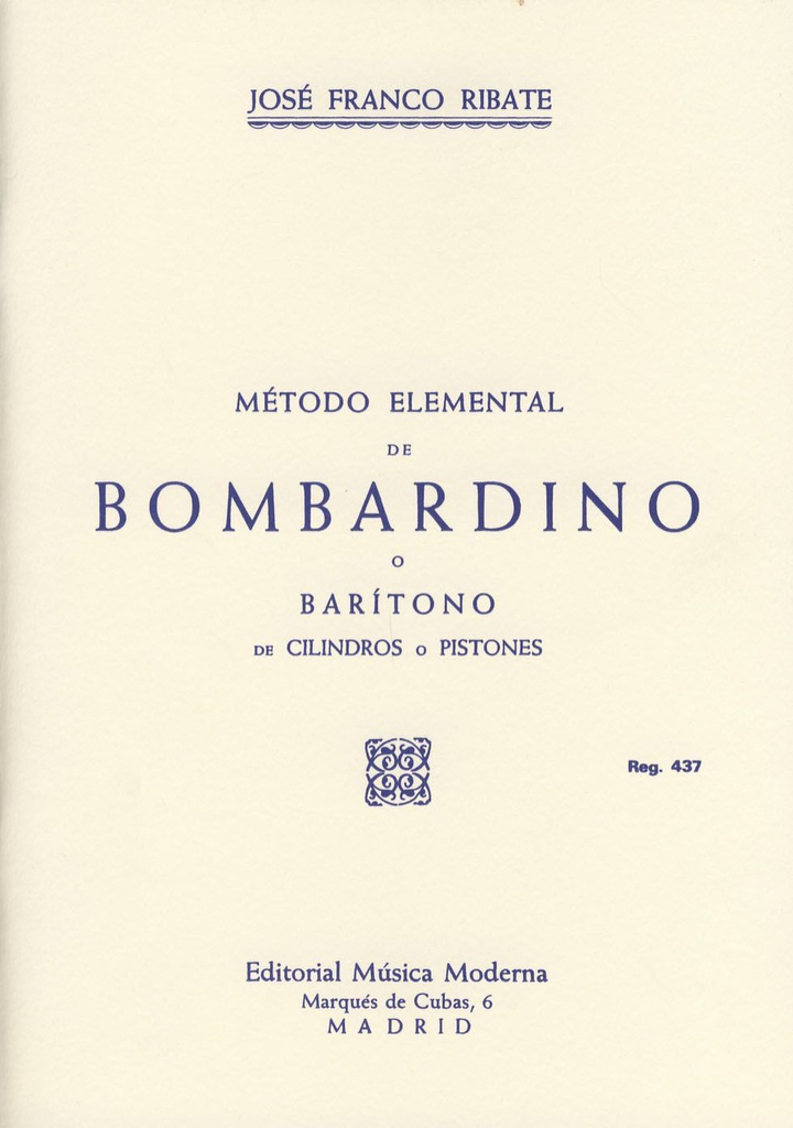 Metedo Elemental De Bombardino O Bajo - Franco - Ed. Musica Moderna