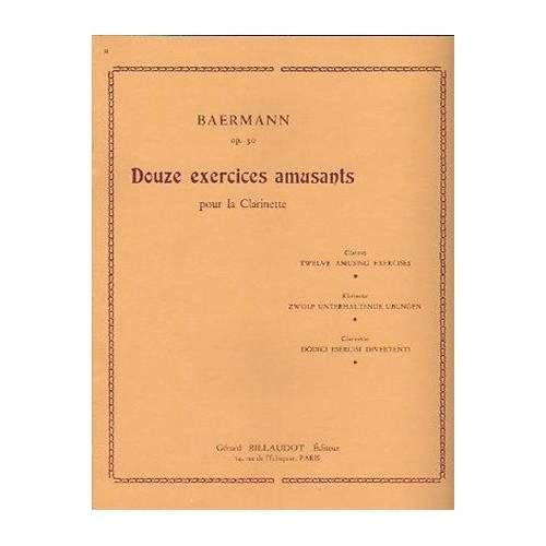 12 Ejercicios Clarinete Op.30 - Baermann - Ed.Billaudot