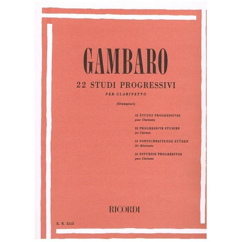 22 Estudios Progresivos Clarinete (Rev. Giampieri) - Gambaro - Ed. Ricordi
