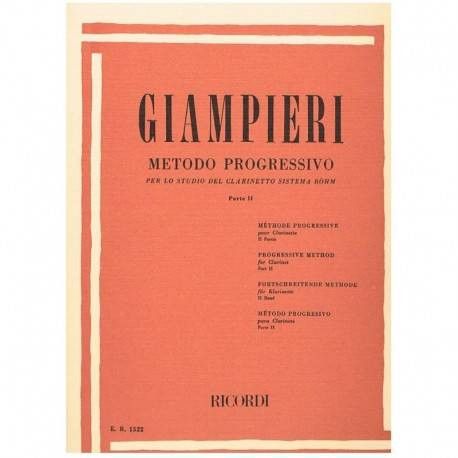 Metodo Progresivo Clarinete Vol.2 - Giampieri - Ed. Ricordi