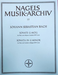 [2314211779] Sonata Sol Menor Bwv 1020 Flauta Y Piano - Bach - Ed. Nagels Musik Archiv