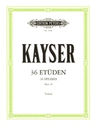 [2314211076] 36 Estudios Op.20 Violin - Kayser - Ed. Peters