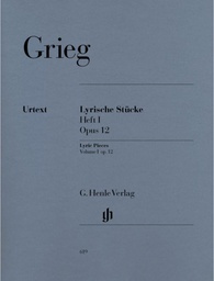 [2314212497] Piezas Liricas Op.12 Vol.1 Piano - Grieg - Ed. Henle Verlag
