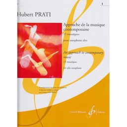 [2314211057] Approche De La Musique Contemporaine Vol.1 Saxofon - Prati - Ed. Billaudot