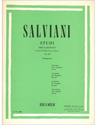 [2314211060] Estudios Vol.3 Saxofon (Rev. Giampieri) - Salviani - Ed. Ricordi