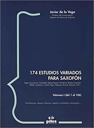 [2314211062] 174 Estudios  Variados Vol.1 Saxofon - De La Vega - Ed. Piles