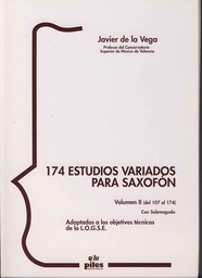 [2314211063] 174 Estudios  Variados Vol.2 Saxofon - De La Vega - Ed. Piles