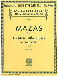 [2314211771] 12 Pequeños Duos Op.38 Vol.2 Para Dos Violines (Rev. Schradieck) - Mazas - Ed. Schirmer