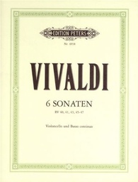 [2314211700] 6 Sonatas Cello Y Piano - Vivaldi - Ed. Peters