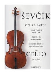 [2314212652] Ejercicios De Colocacion Del Pulgar Op.1 Parte 1 Cello (Rev. Schulz) - Sevcik - Ed. Bosworth