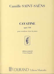 [2314209708] Cavatine Op. 144 Trombon Y Piano - Saint Saens - Ed. Durand