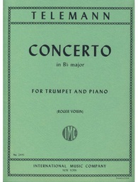 [2314209947] Concierto Sib Mayor Trompeta Y Piano (Rev. Voisin) - Telemann - Ed. International Music Company