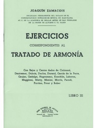 [2314210600] Ejercicios Tratado Armonia Vol.3 - Zamacois - Ed. Boileau