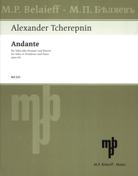 [2314209755] Andante Op.64 Tuba O Trombon Y Piano - Tcherepnin - Ed. Belaieff